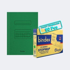 Stopmap Kertas Bindex Folio 180 GSM All Color 50 Pcs - Map Tebal Original - Kode 2120001 - Green