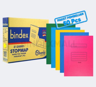 Stopmap kertas Bindex folio 180 GSM tersedia all color dark blue red green yellow original