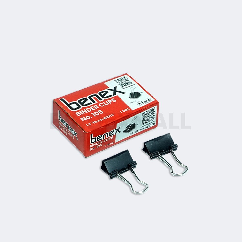 Binder clip Benex 15mm no 105 isi 12 pcs penjepit kertas small size original