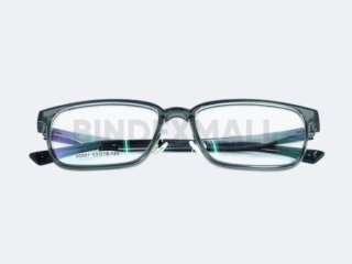 Frame kacamata Bambi transparent dark grey unisex tampak depan