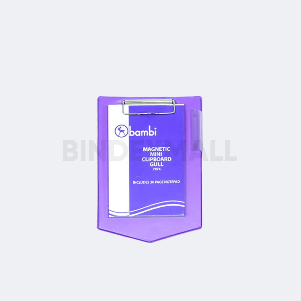 Clipboard magnetic mini Bambi Gull Warna Fluoro Purple