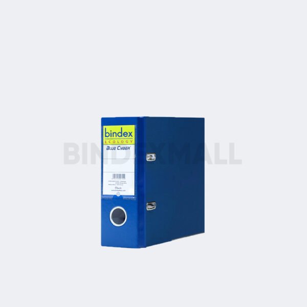Ordner file Bindex Ecology 75mm voucher size dengan mekanik Blue Cyber warna hitam dan biru