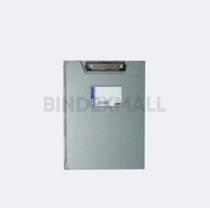 Clipboard folio Bambi PVC transparan dengan wire clip dan pocket map untuk dokumen kantor