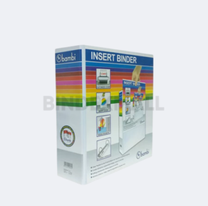 Bambi PVC Insert Ring Binder A4 4 Ring Type D All Color Jumbo Size 65 mm Original