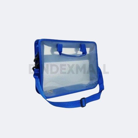 Bambi Zipper Pocket A5 PVC Transparent warna biru, merah, hijau pastel – Bindexmall