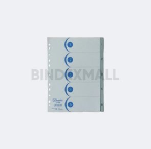 Bambi Isi Binder A4 Divider & Indexes Pembatas Kertas Binder Edisi ACT Numeric Index 1-5 with Multiholes Rigid PVC 05 Grey Original