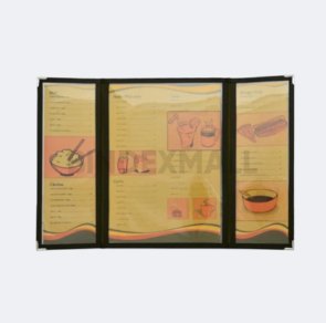 Document holder Bambi maroon dengan zipper lipat 3 tampak depan