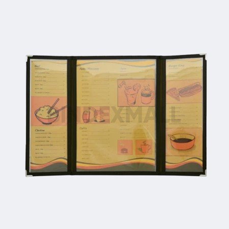 Document holder Bambi maroon dengan zipper lipat 3 tampak depan