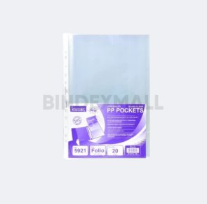 Plastik Dokumen Benex Sheet Protector F4 Transparent 0.05mm 1 Dus 50 Set Original
