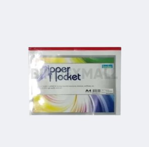 Bindex Organizer Map Dokumen A4 Zipper Pocket Tipe PVC Transparent Original