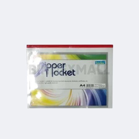 Bindex Organizer Map Dokumen A4 Zipper Pocket Tipe PVC Transparent Original