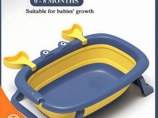 Bak Mandi Bayi Crabby Silicone Foldable Baby Bathtub