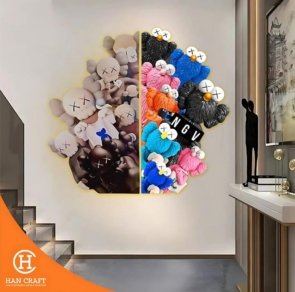 Dekorasi Dinding XX Bear LED Light Wall Painting Decoration