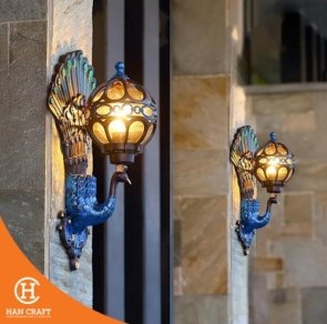 Dekorasi Lampu Peacock Vintage Wall Lamp 1