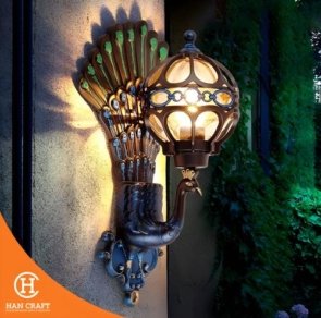 Dekorasi Lampu Peacock Vintage Wall Lamp