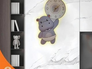 Jam Dinding Hippo Wall Clock Art Deco 1
