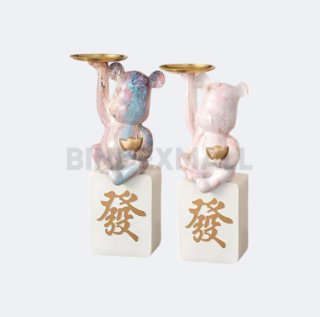 Hancraft Dekorasi Figur Lucky Bear Tray Room Decoration