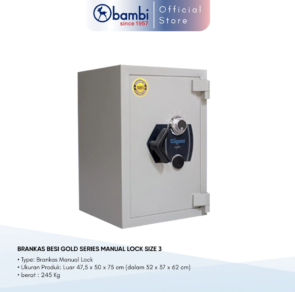 BRANKAS BESI GOLD SERIES MANUAL LOCK SIZE 3 A1