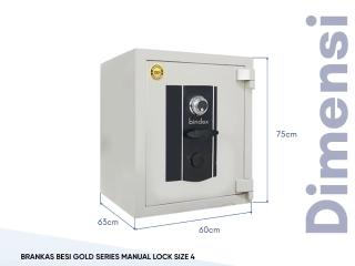 BRANKAS BESI GOLD SERIES MANUAL LOCK SIZE 4 DIMENSI