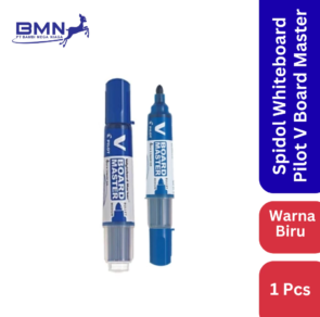 Spidol Whiteboard Pilot V Board Master Biru dengan desain ergonomis dan tinta cair berkualitas tinggi
