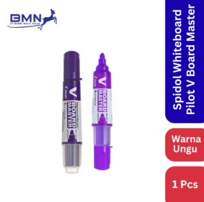 Spidol Whiteboard Pilot V Board Master Ungu dengan desain ergonomis dan tinta cair berkualitas tinggi