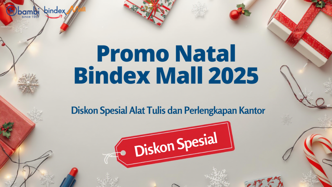 promo natal 2025 bindex mall diskon alat tulis perlengkapan kantor