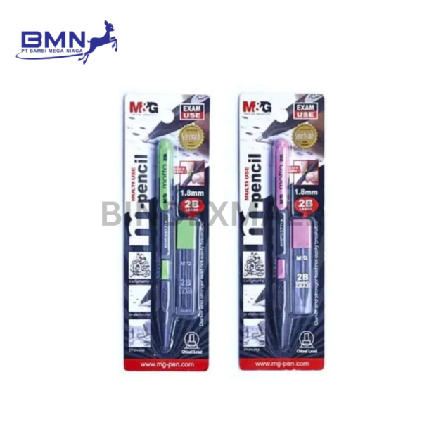 Pensil mekanis 2B M&G set lengkap dengan refill exam grade untuk ujian sekolah dan komputer