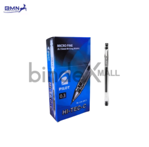 Pen Hi-Tec Pilot 0.3mm Hitam dengan ujung lancip dan desain tiga lekukan untuk presisi tinggi