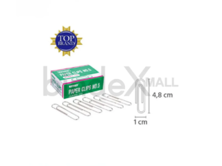 Klip kertas logam Kenko No 5 warna silver untuk menjepit dokumen kantor