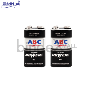 Baterai ABC 9V kotak per 1 pcs sumber daya stabil tahan lama untuk remote multimeter dan alarm