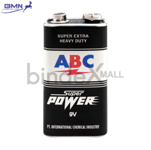 Baterai ABC 9V kotak per 1 pcs sumber daya stabil tahan lama untuk remote multimeter dan alarm