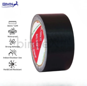 Lakban kain Daimaru hitam 2 inch 48mm cloth tape heavy duty natural rubber adhesive