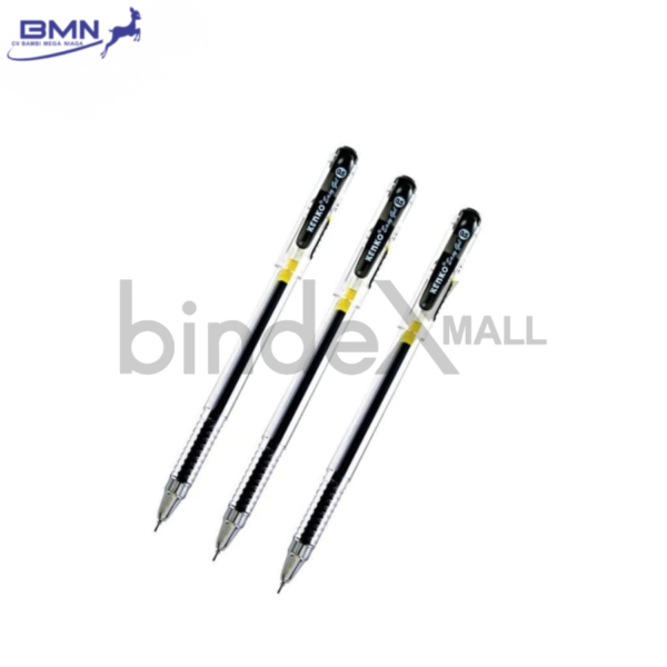 Kenko Easy pulpen hitam 1 pcs tinta gel pekat 0.5mm cepat kering lancar nyaman untuk sekolah dan kantor