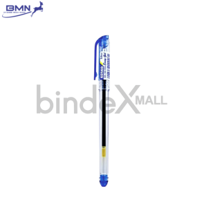 Kenko Easy Pulpen Gel biru isi 3 pcs tinta gel pekat 0.5mm cepat kering lancar untuk sekolah kantor dan dokumen resmi