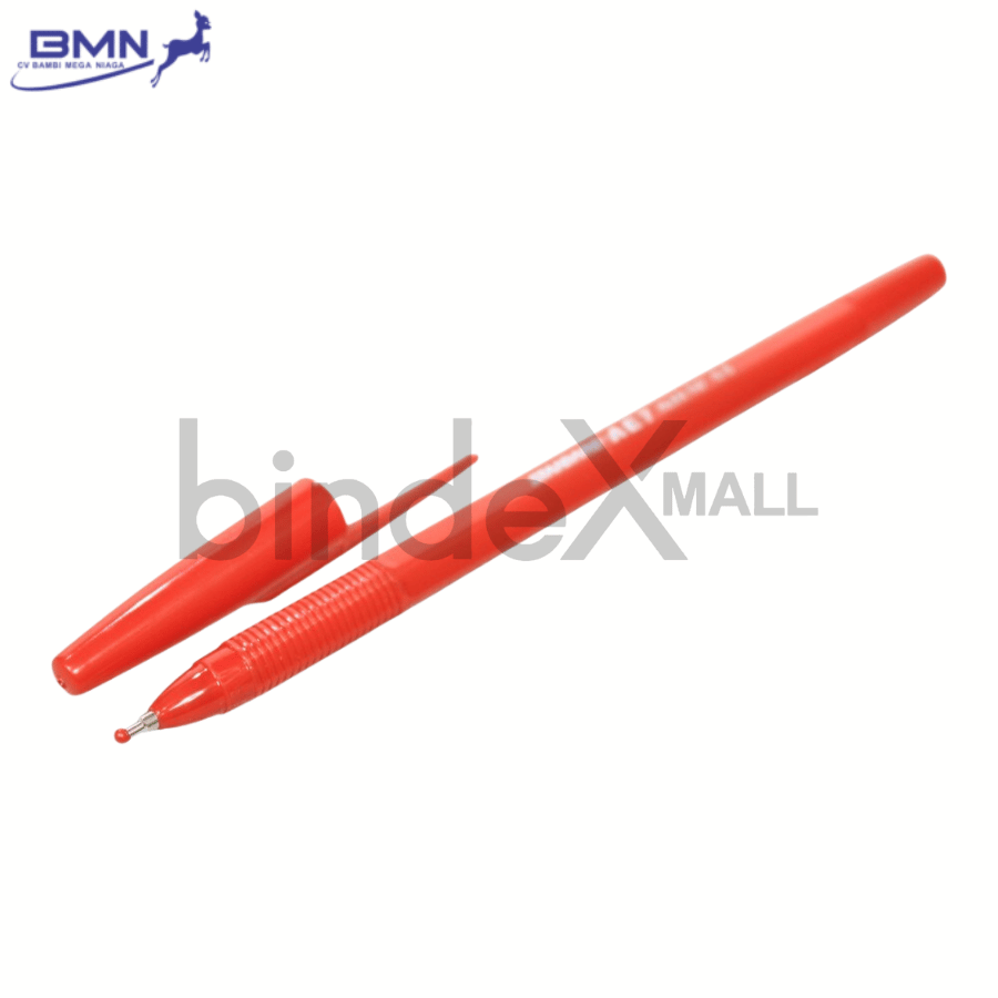 Pulpen Standard AE7 merah Alfa Tip 0.5mm tinta lancar merek bolpen nomor satu Indonesia garansi macet