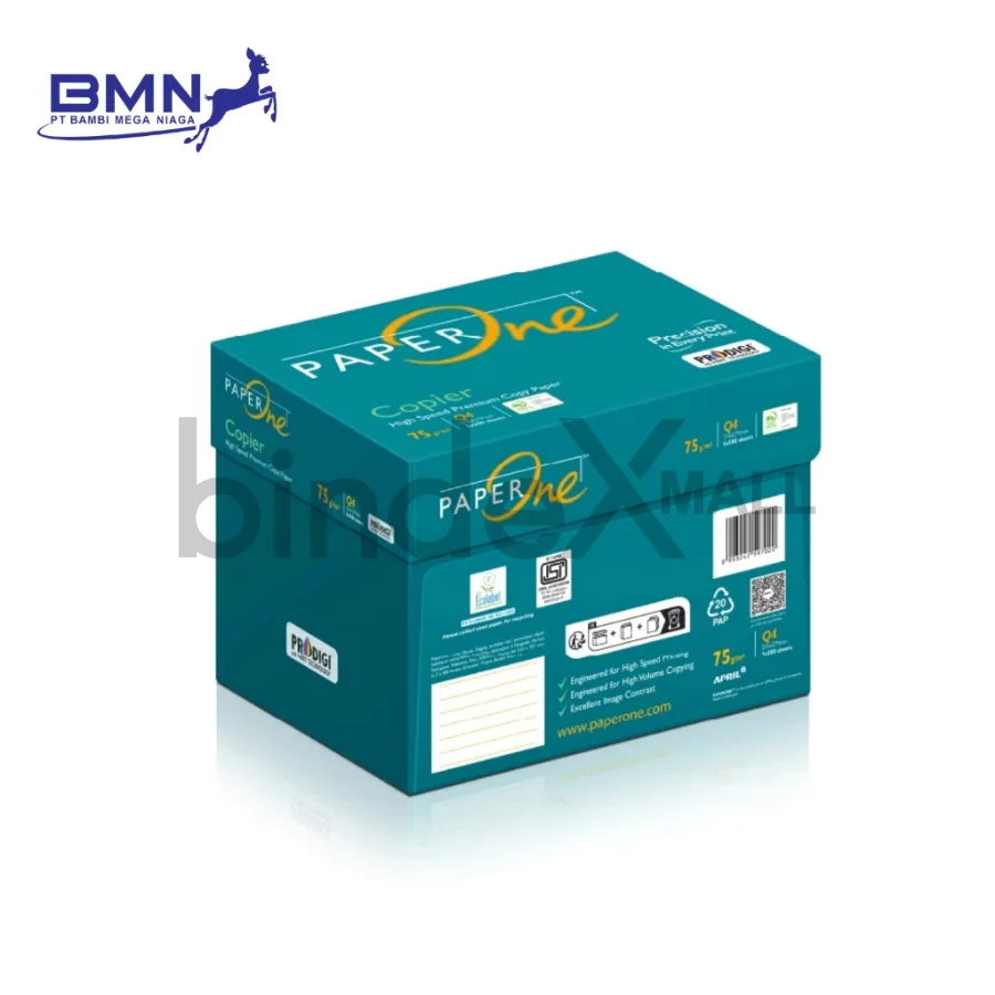 Kertas HVS quarto 75 gsm permukaan halus anti macet untuk printer dan fotokopi