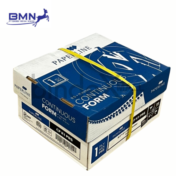 Paperline Continuous Form K1 1 Ply Kertas Komputer 9.5x5.5 Putih Kwarto Original