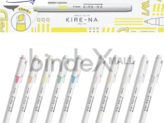 Pilot Kire-Na Highlighter Dual Tip Fast Drying 3.3mm 0.5mm Stabilo Teks Anti Smudge Original