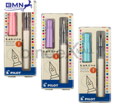Pilot Kakuno Fountain Pen Pena Tinta Made in Japan Pemula Pastel Original