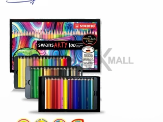 Stabilo Swans ARTY Pensil Warna 100 Warna Dasar Pastel Metalik Neon Set Lengkap Original