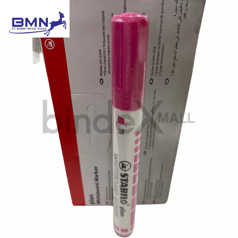 Stabilo Spidol Whiteboard Marker Bisa Dihapus Warna Pink Merah Original