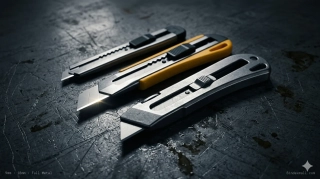 Cutter Benex 9mm 18mm dan Full Metal 6in1 auto-lock steel blade untuk kantor dan gudang tersedia grosir
